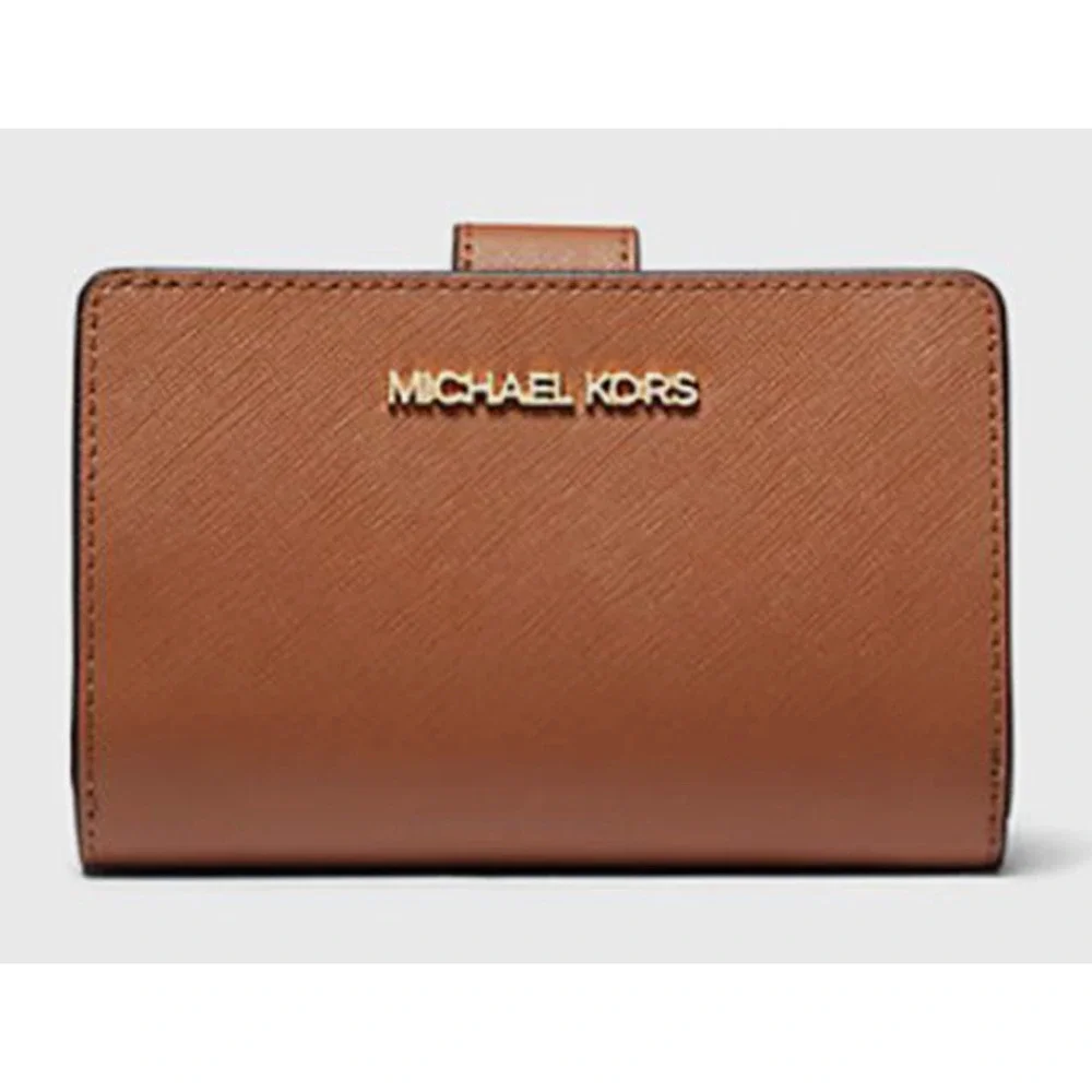 Michael Kors Medium Crossgrain Leather Wallet Luggage 35F7GTVF2L-230
